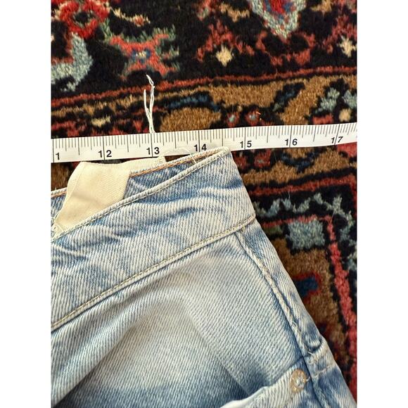 Free People Tinsley Baggy High Rise Jeans Wide Leg Straight Leg 30 Cotton Cargo - Picture 11 of 12